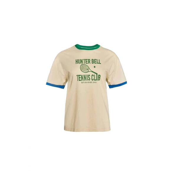 NEW HUNTER BELL tennis club tee in whitecap grey combo - Picture 3 of 3